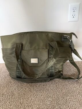Laundry By Shelli Segal Olive Green Nylon Travel Tote